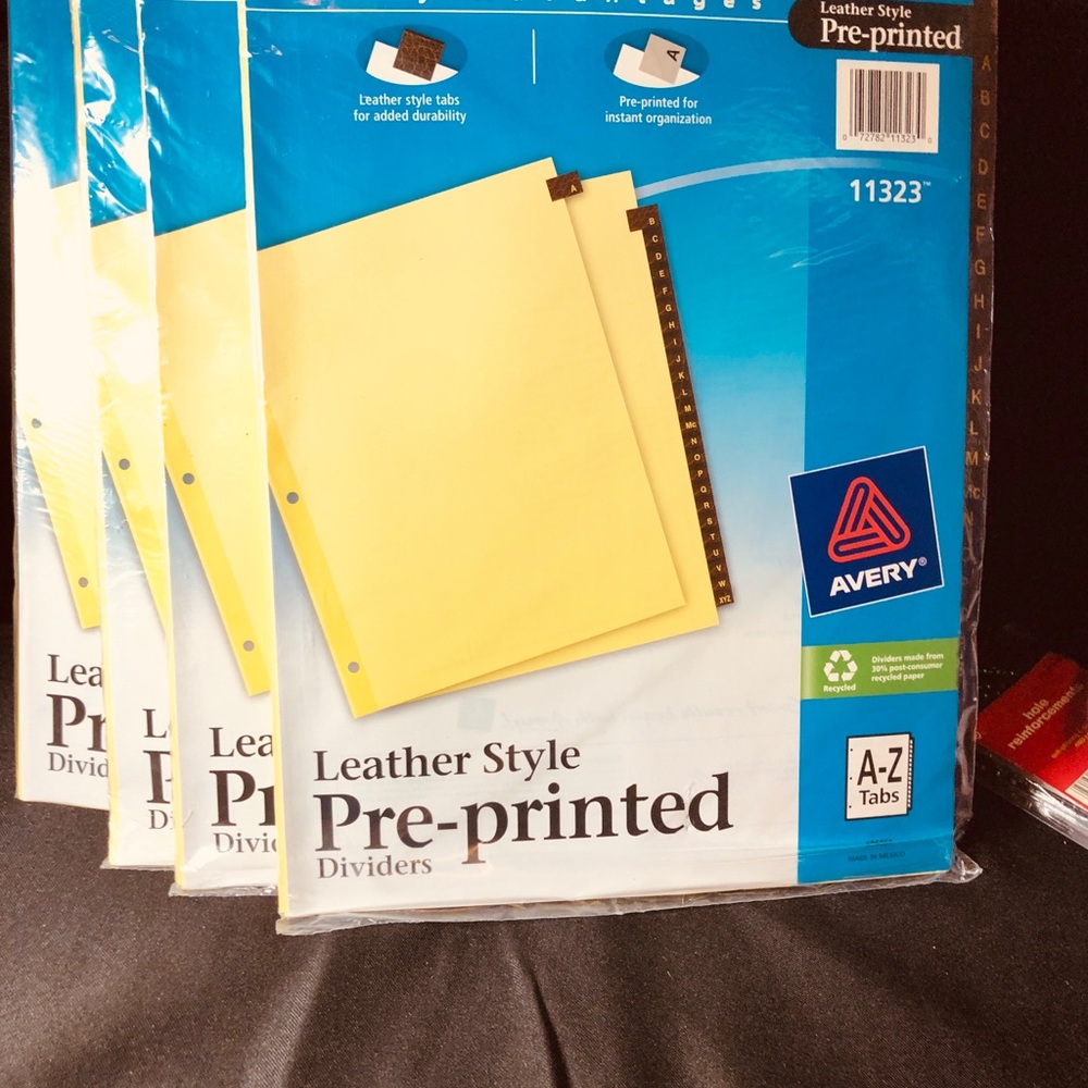 Avery Yellow Office Binders and Folders